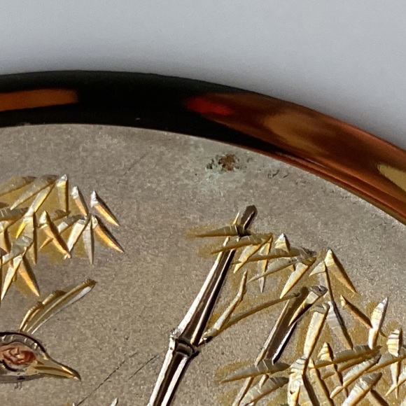 The art of chokin Peacock Plate. Japan - Picture 4 of 4